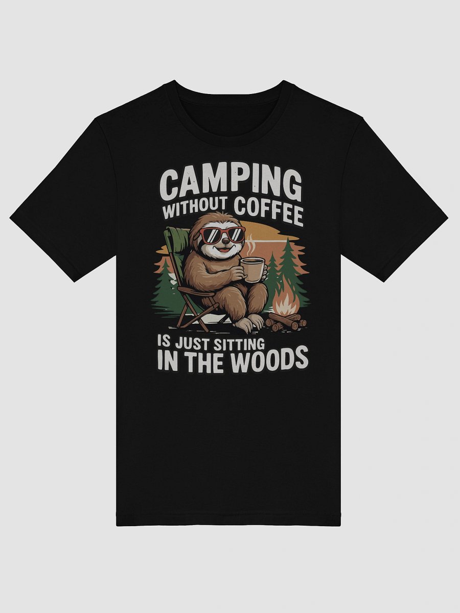 Camping Without Coffee Funny Sloth T-Shirt Design – Retro Campfire Art product image (26)