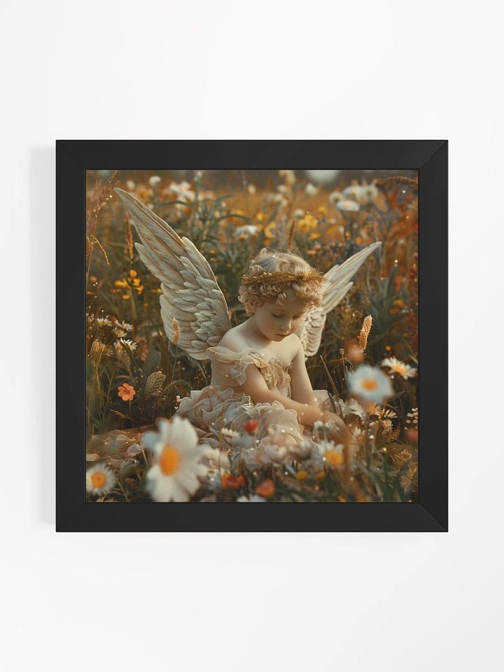 Cherub Child In A Field of Flowers Wall Art product image (1)