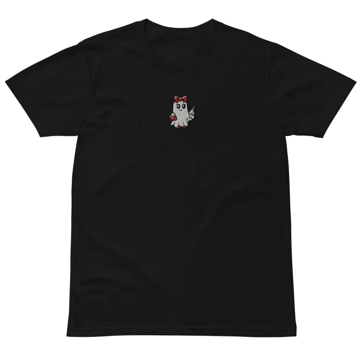 Stylish Ghost Embroidered Premium Cotton Regular Fit T-Shirt product image (1)