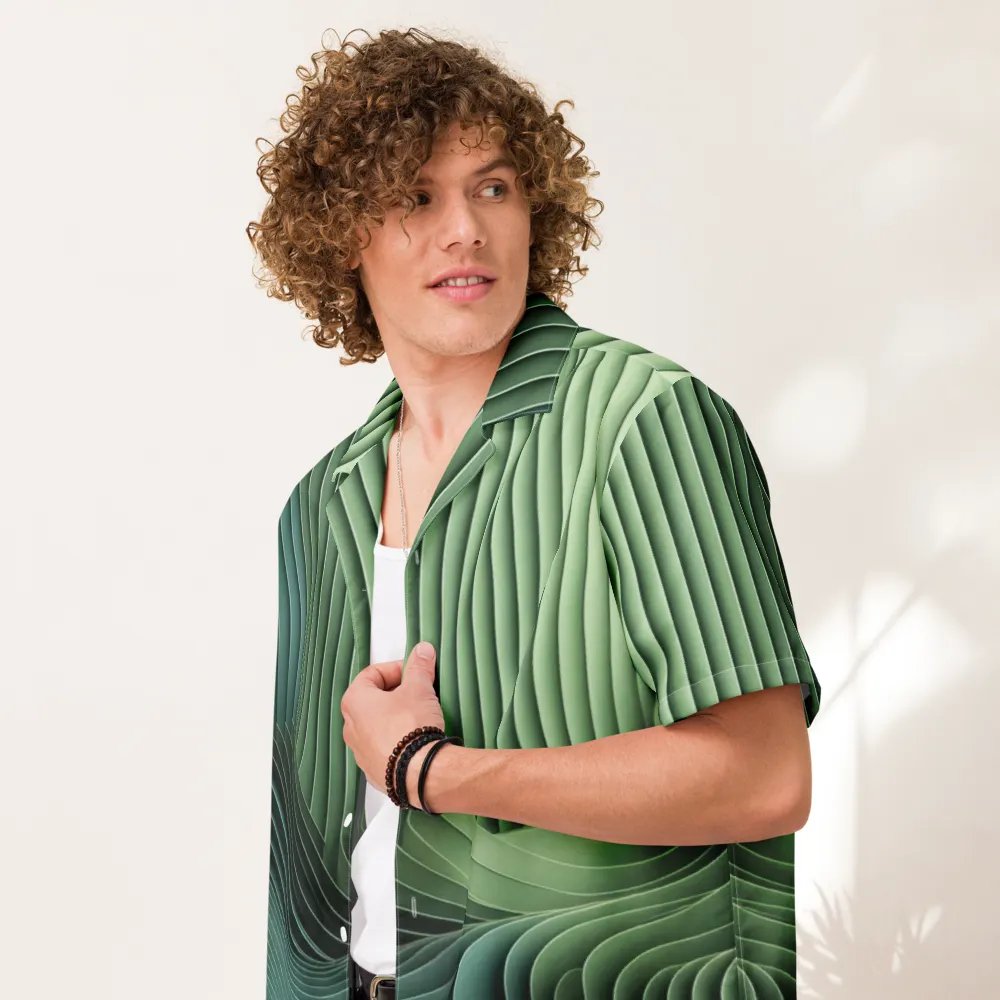 Men's Full-Print-5 Green Hawaiian Shirt product image (8)