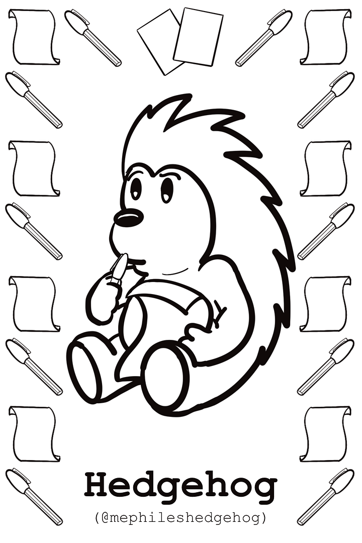 Hedgehog Colouring Page product image (1)