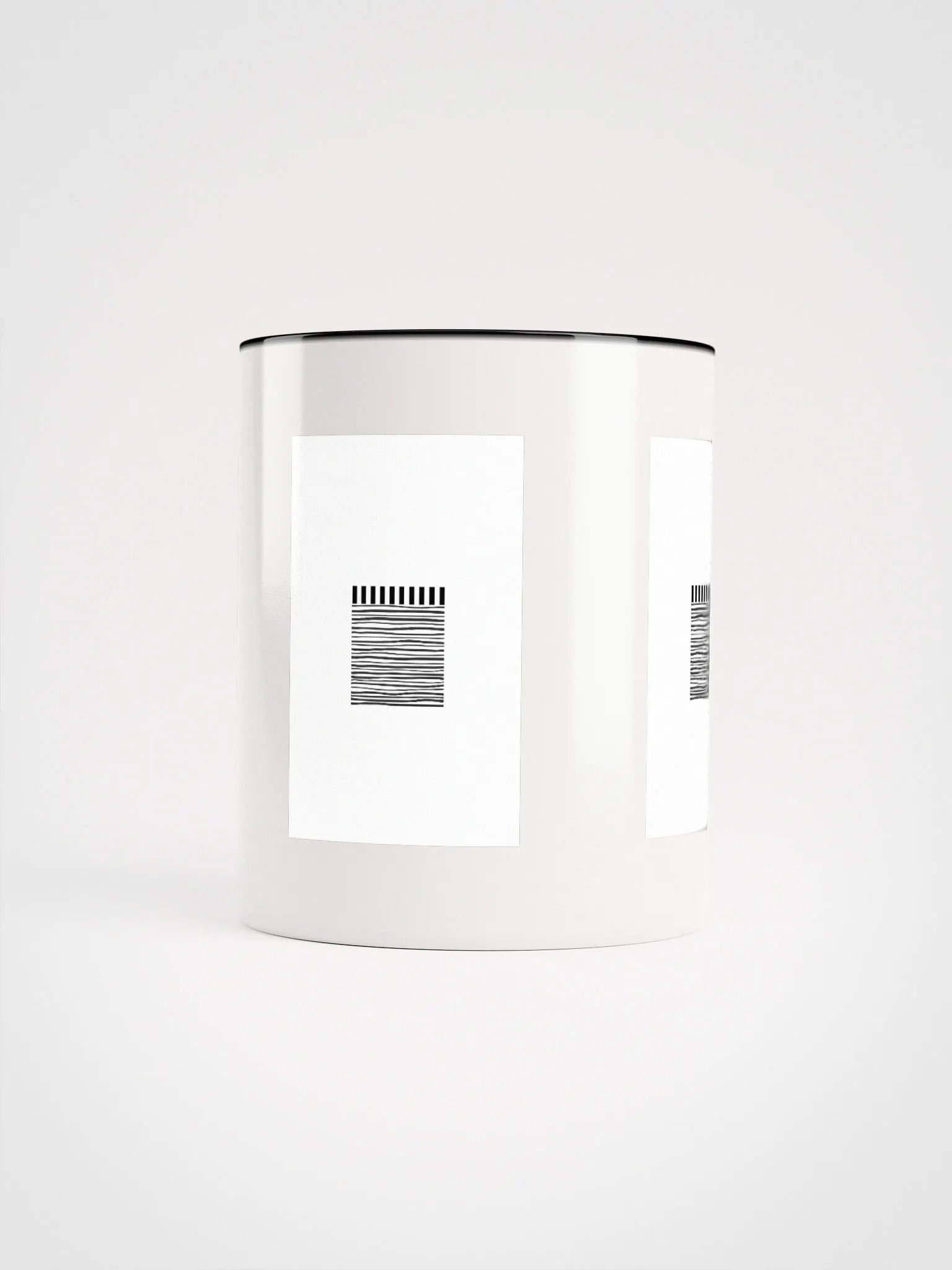 Monochrome Graphic Peek-A-Boo Ceramic Mug product image (9)
