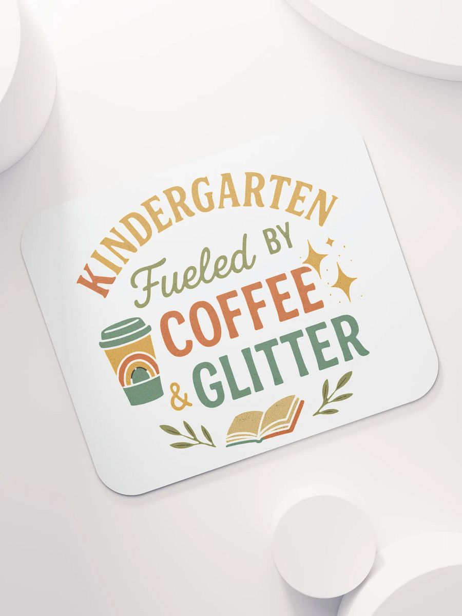 Fueled by Coffee & Glitter Mouse Pad – Teacher Desk Accessory product image (7)