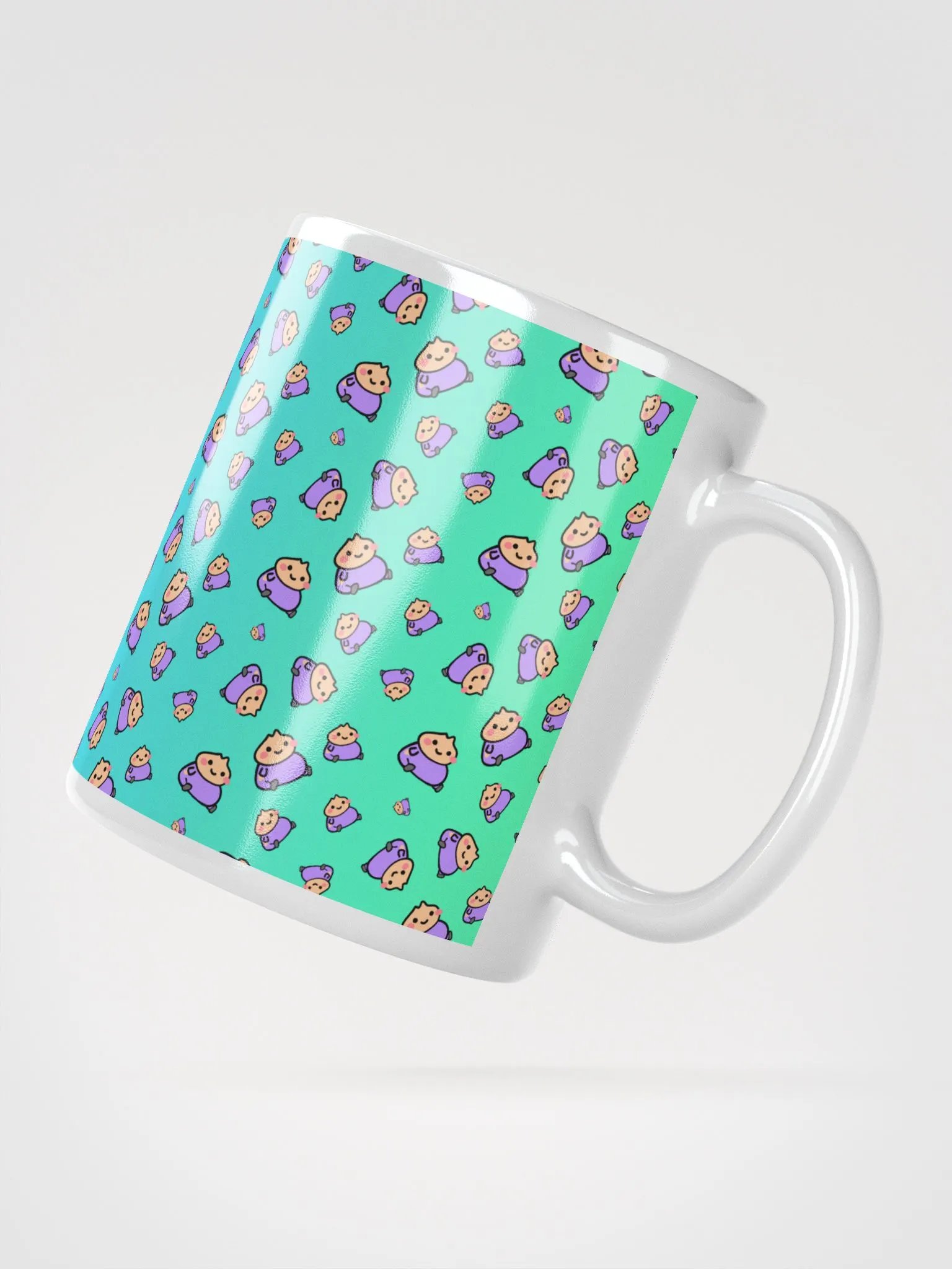 Dumpling Sitt | 2 | Pattern on Gradient | Glossy Mug product image (3)
