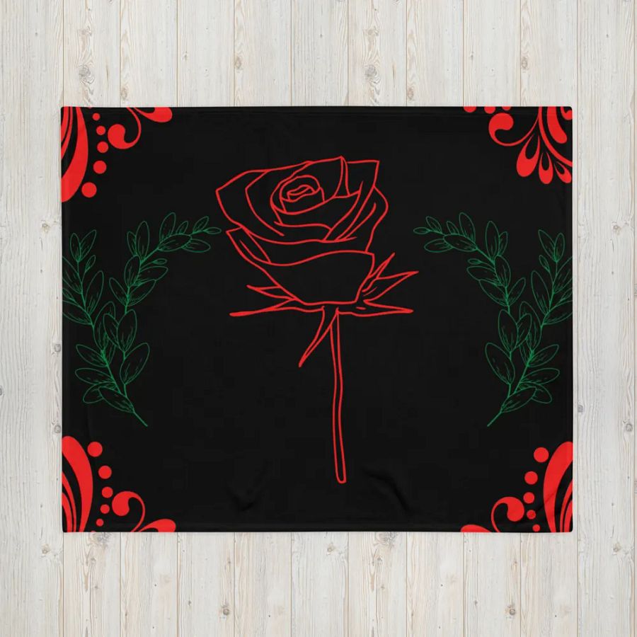 Gothic Floral Pattern Throw Blanket | Comfortable Throw Blanket product image (5)