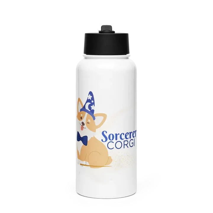 Sorcerer Corgi Water Bottle – Mickey Mouse Cuteness with a Magical Twist product image (1)