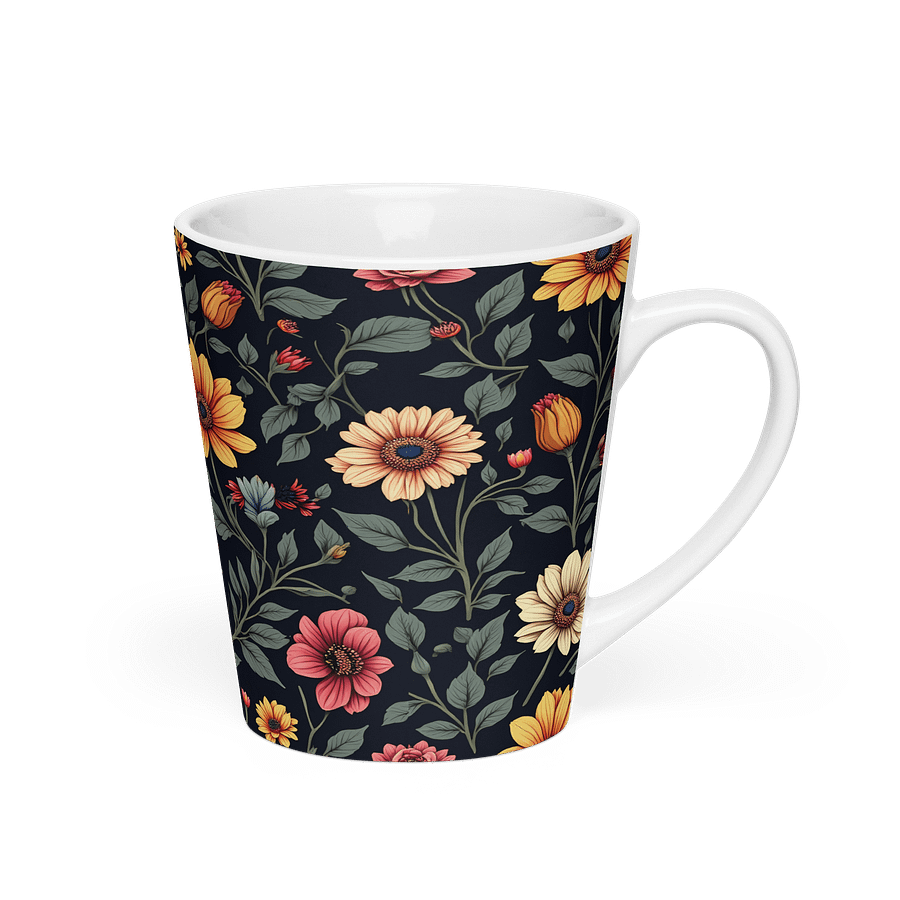 Floral Latte Mug – Elegant Ceramic Coffee Cup for Kitchen & Entertaining product image (2)