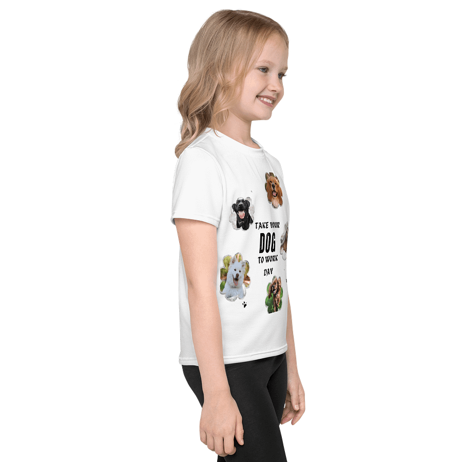 Kids Crew Neck T-Shirt Dogs Collage All-Over Print product image (4)