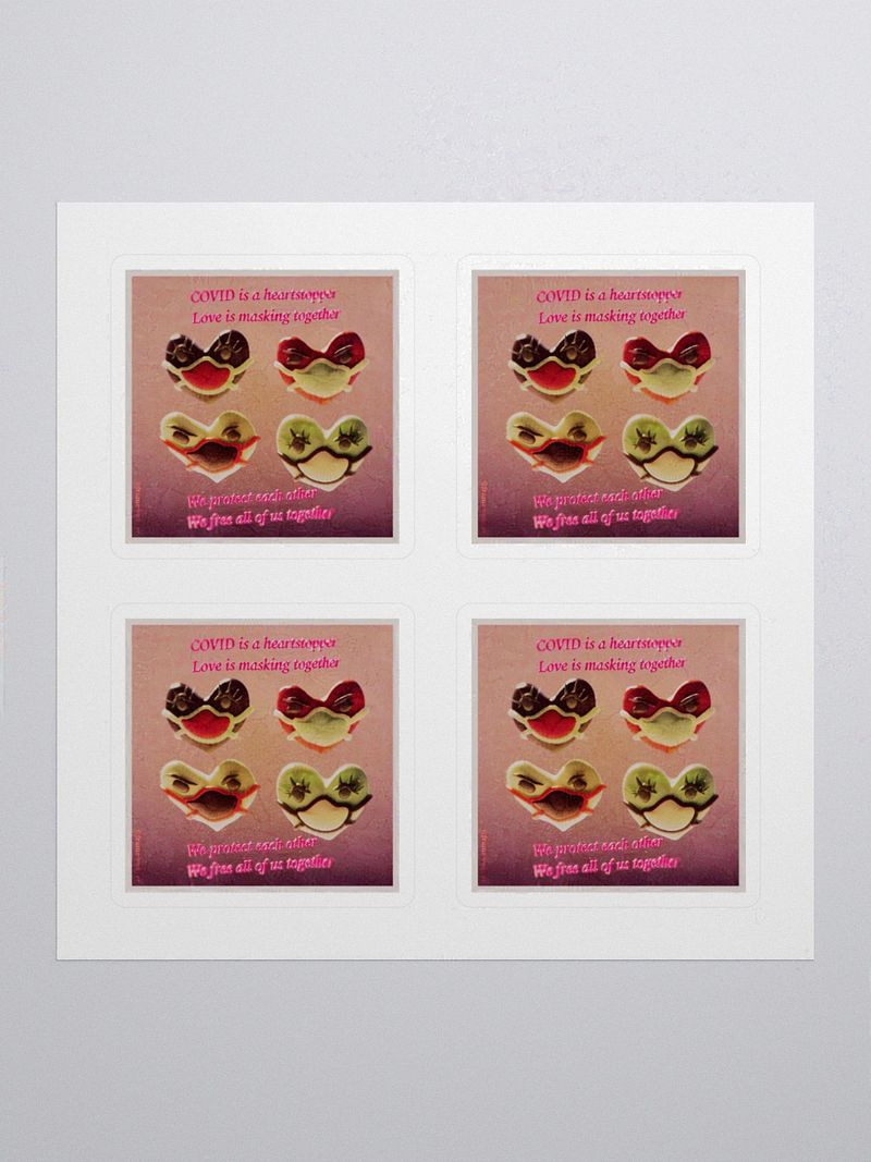 Love Is Masking Together stickers