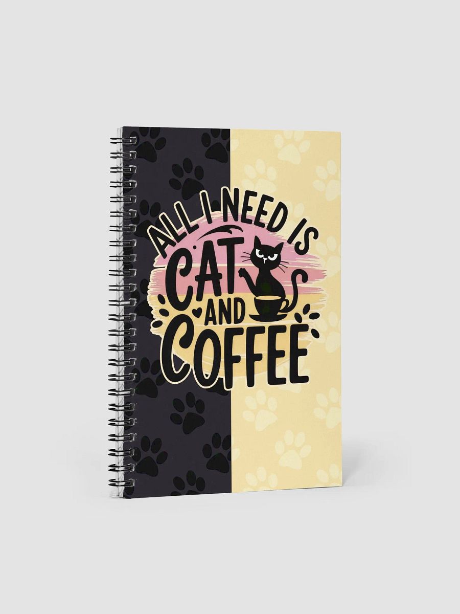 Cat & Coffee Vibes Spiral notebook product image (1)