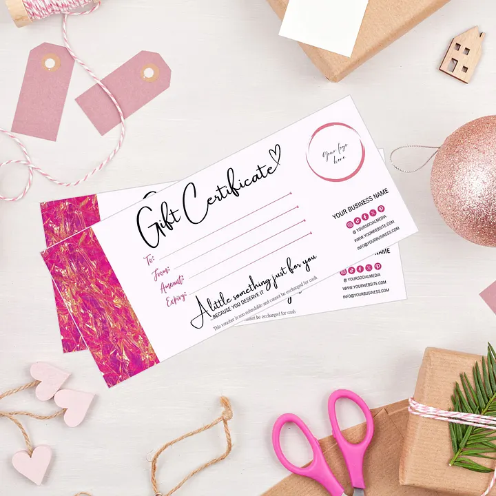 Pink Marigold - Gift Certificate Template product image (2)