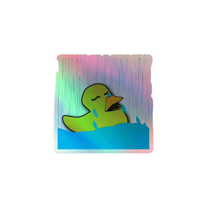 Quackers Cry Holographic Sticker product image (1)