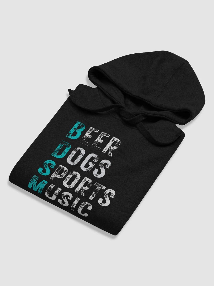 Beer Dogs Sports Music Hoodie – Funny Teal BDSM Gift for Men and Women product image (3)