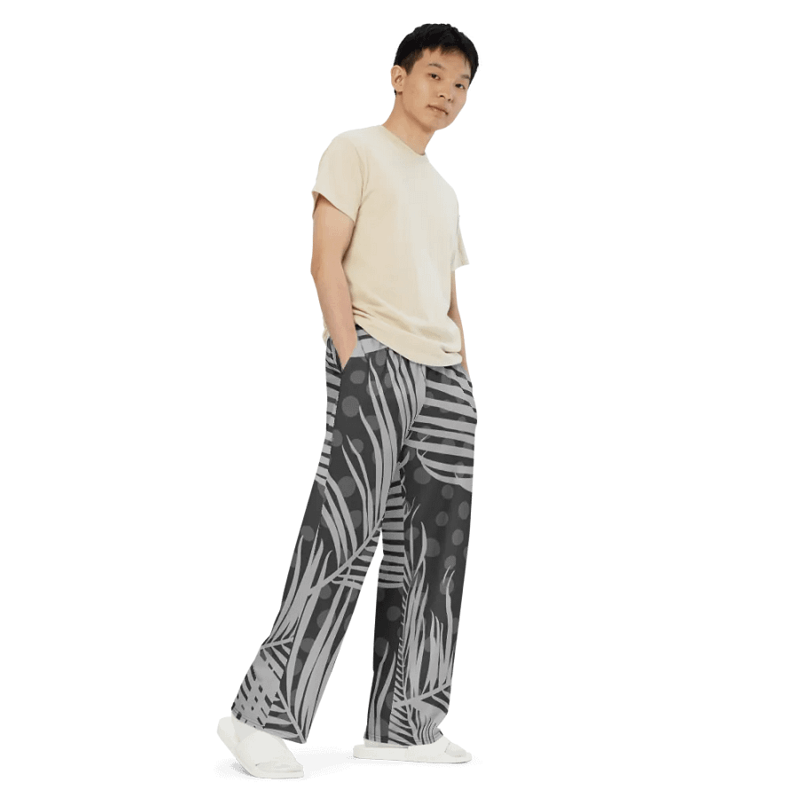 Monochrome Jungle Dreams Wide-Leg Pants product image (6)