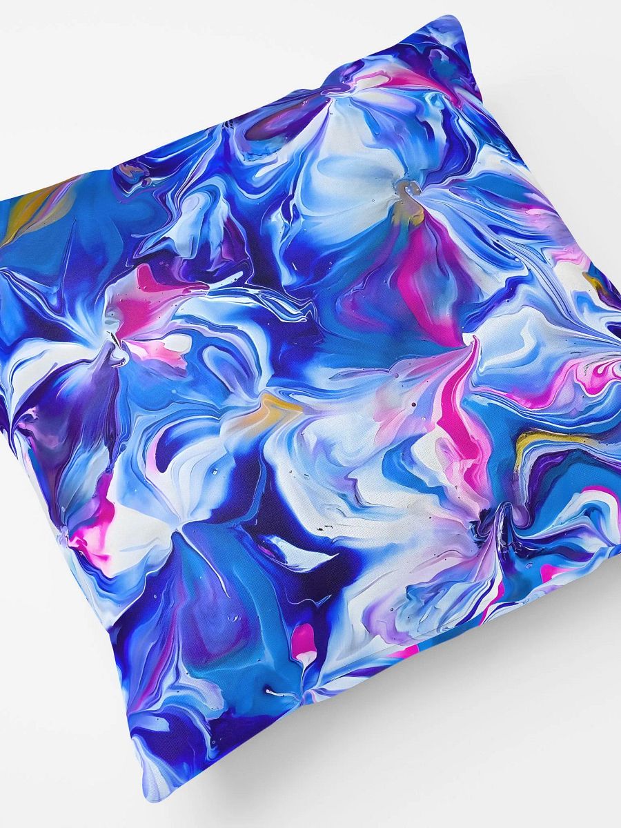 Ocean Blossoms Fluid Art Cushion product image (7)