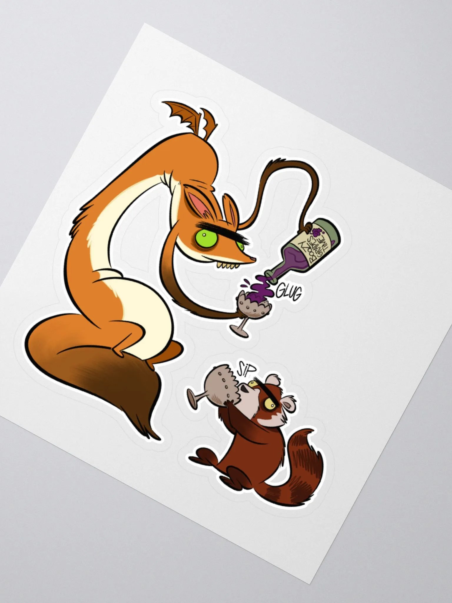 Boozy Grapes Time with Fox Dragon and Red Panda product image (2)