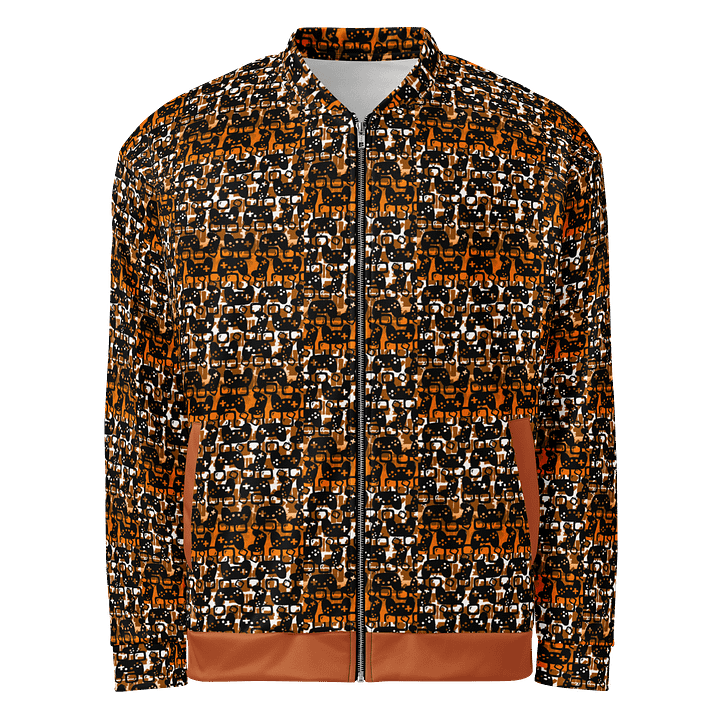 Story Lover Unisex Bomber Jacket (Orange and Black) product image (2)