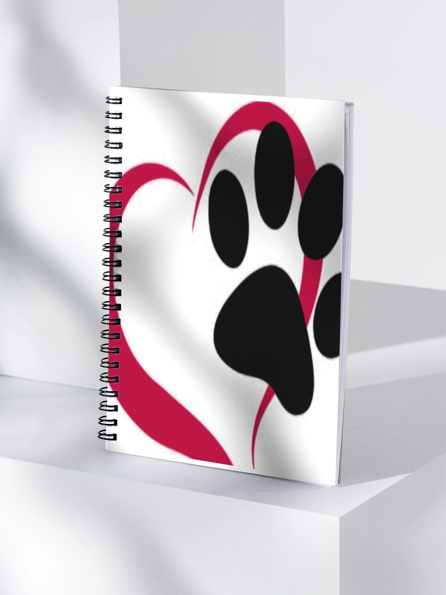 Paw Print Heart Spiral Notebook product image (4)