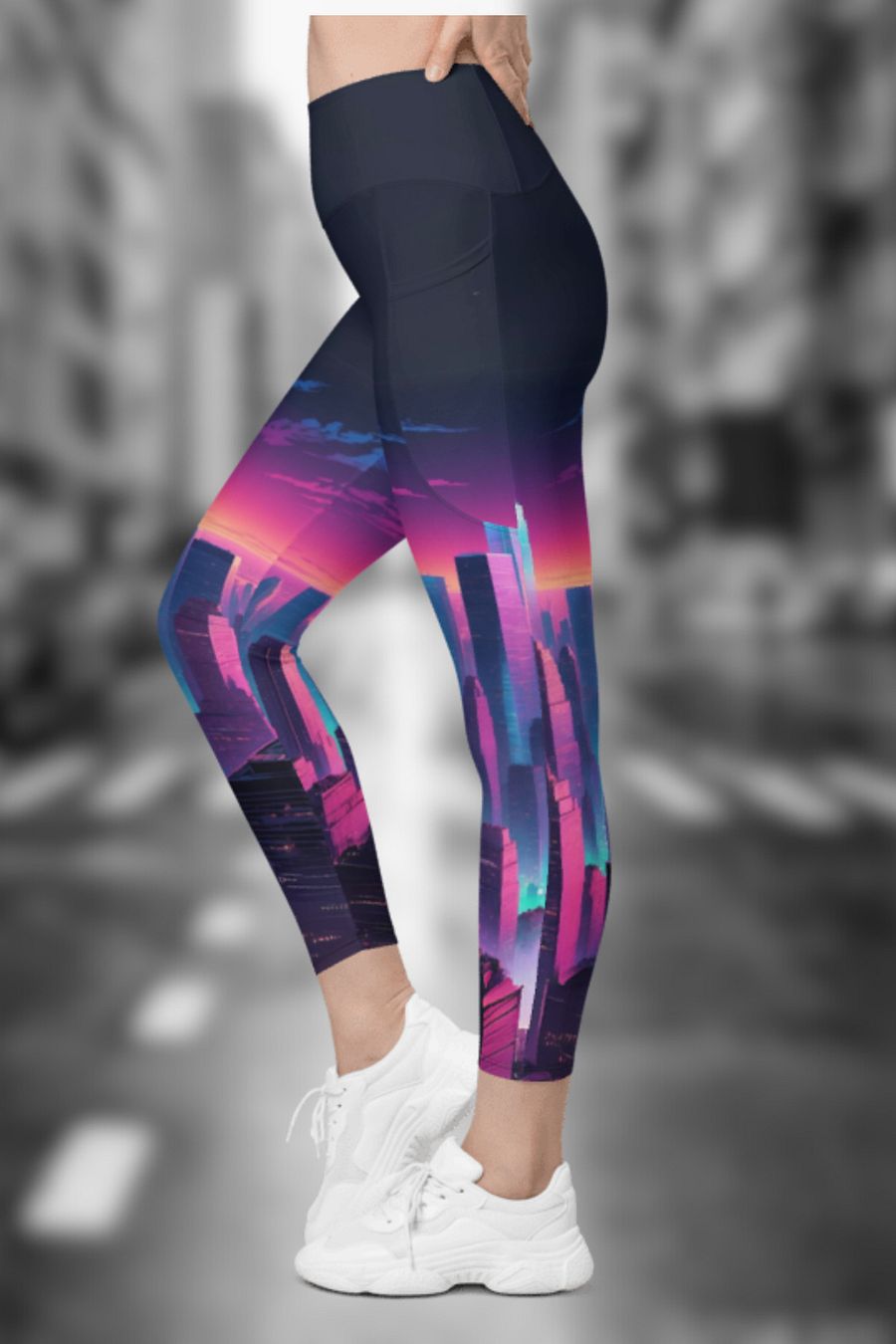 Vaporwave New York City All Over Print Leggings product image (10)