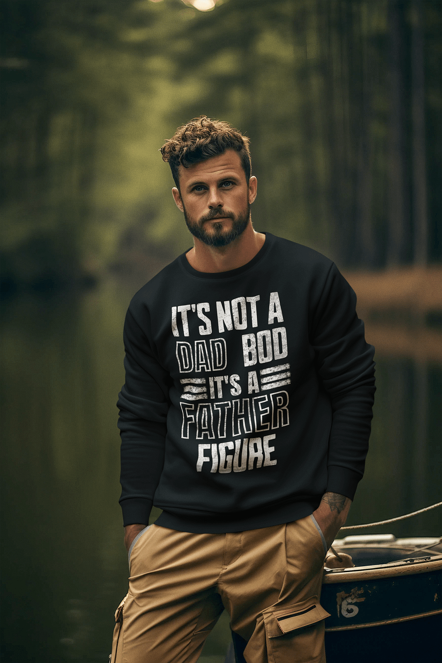 Father Figure Dad Bod Sweatshirt - Funny Father's Day Gift product image (13)