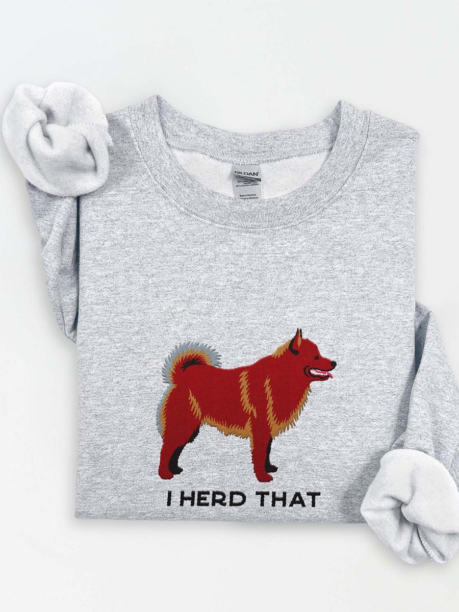 I Herd That Sweatshirt (Embroidered) of a Schipperke(Brown) product image (1)