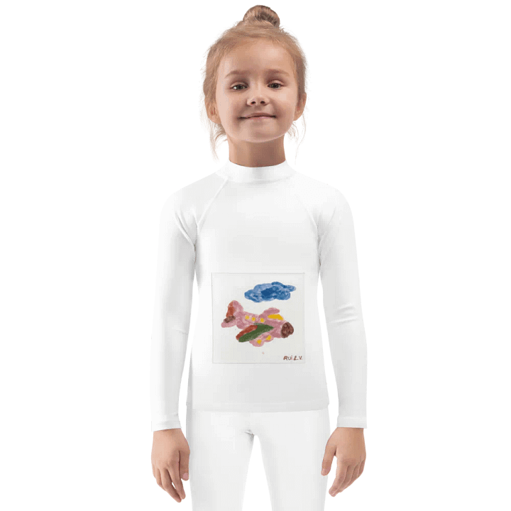 Kid Airplane (All-Over Print Kids Rash Guard) product image (1)