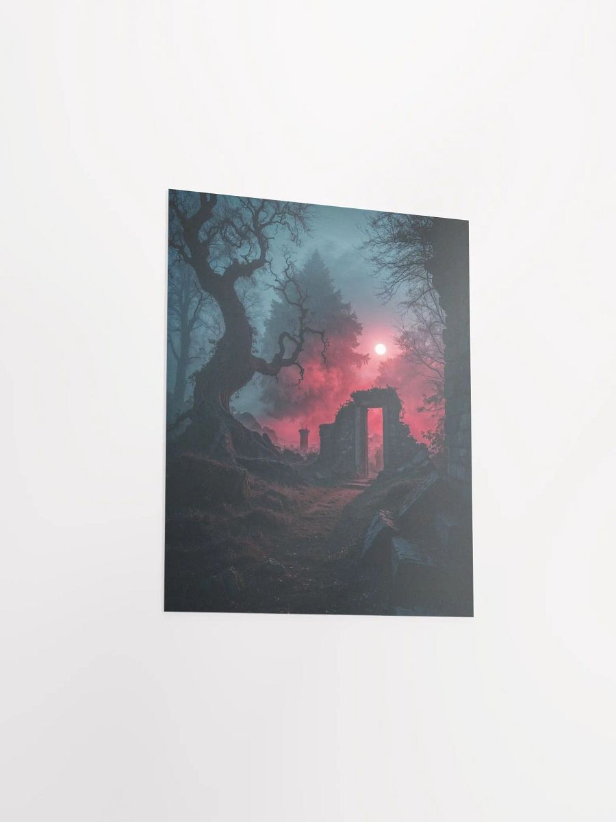 Crimson Moon Ruins Matte Poster product image (32)