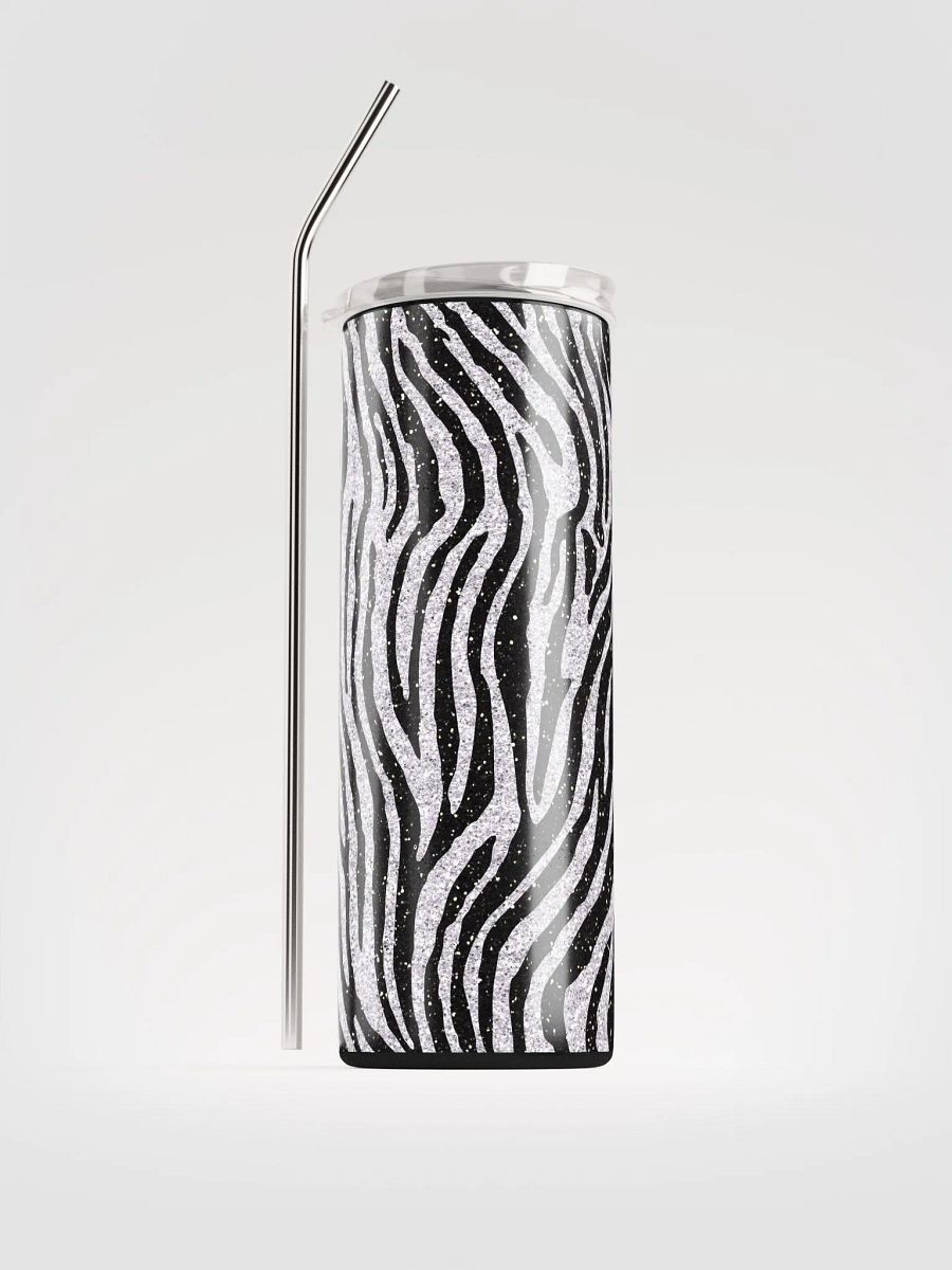 Quench Your Thirst in Style with our Zebra Print Stainless Steel Tumbler | Eco-Friendly 20 oz Tumbler with Reusable Straw Included product image (1)
