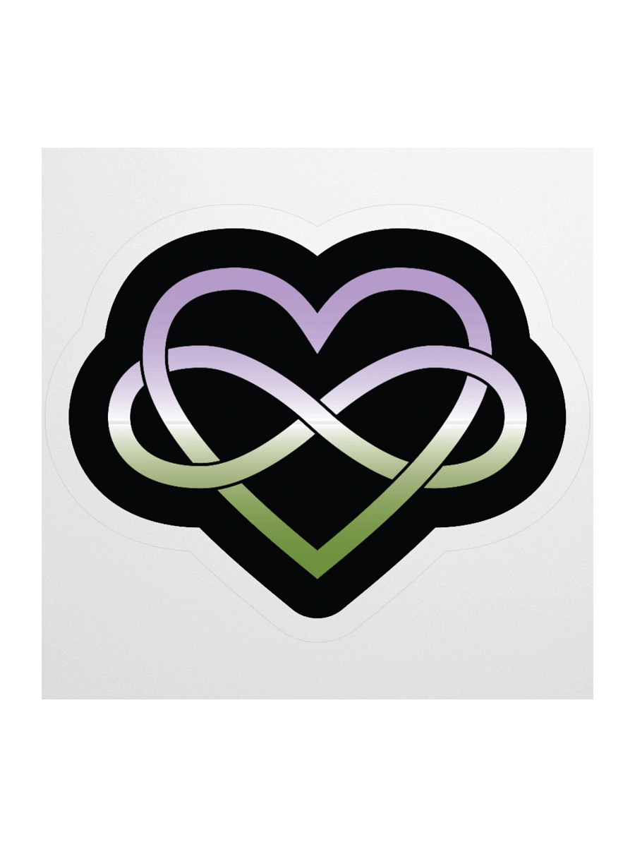 Genderqueer Pride Gradient Polyamory Infinity Heart Sticker product image (2)