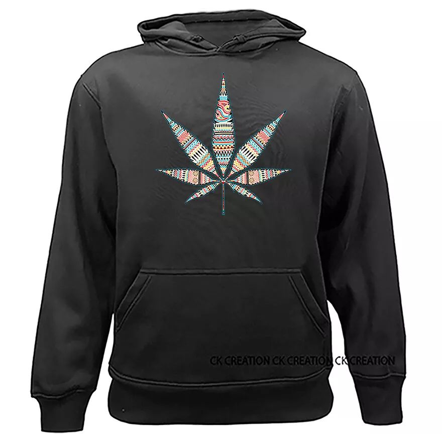 Pattern Pot Leaf Marijuana Weed Pot Cannabis Funny Joke Humor Graphic Hoodie product image (1)
