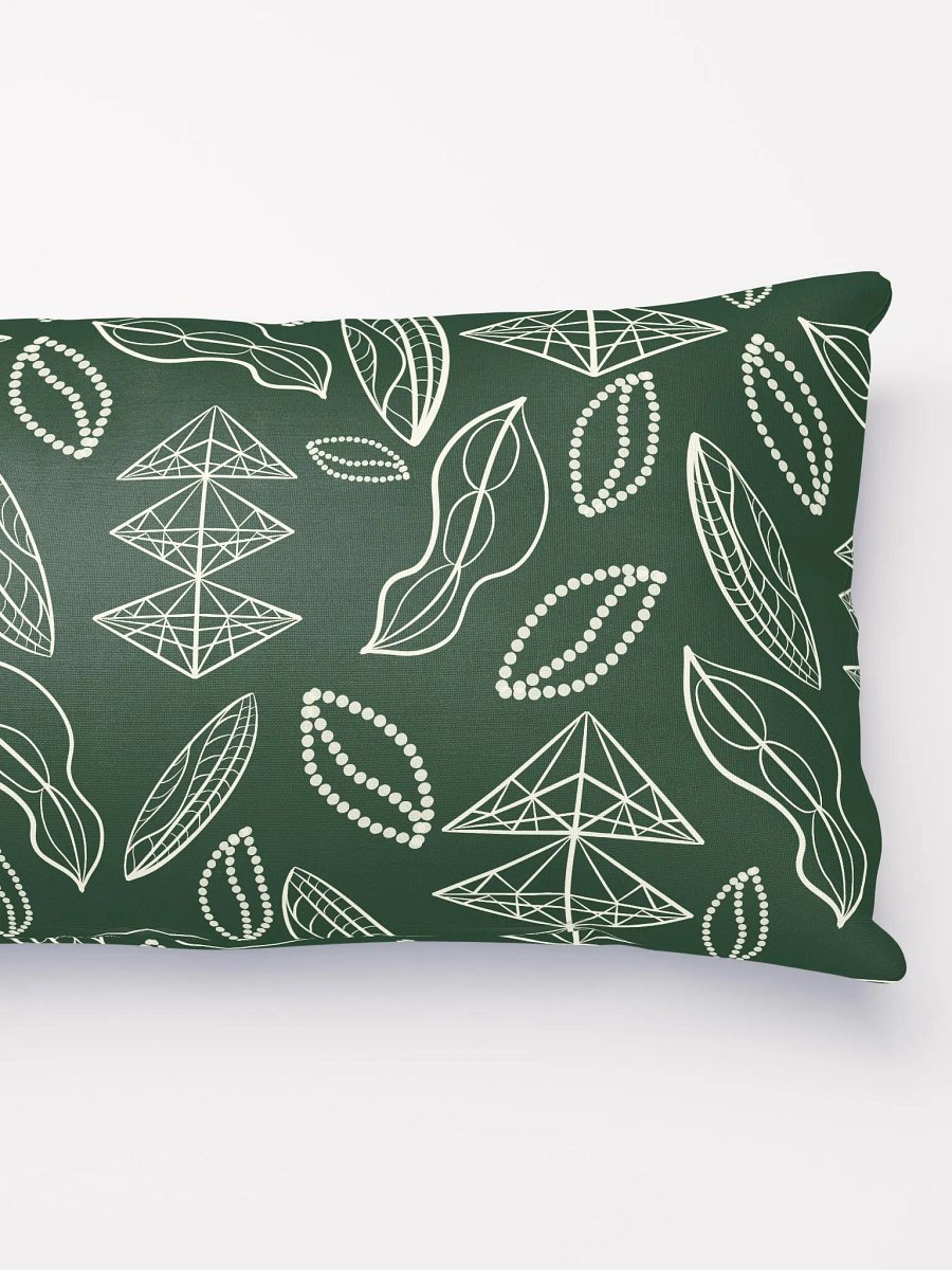 El Yunque Brew Bliss: Abstract Coffee Bean Tribal Pillow product image (6)