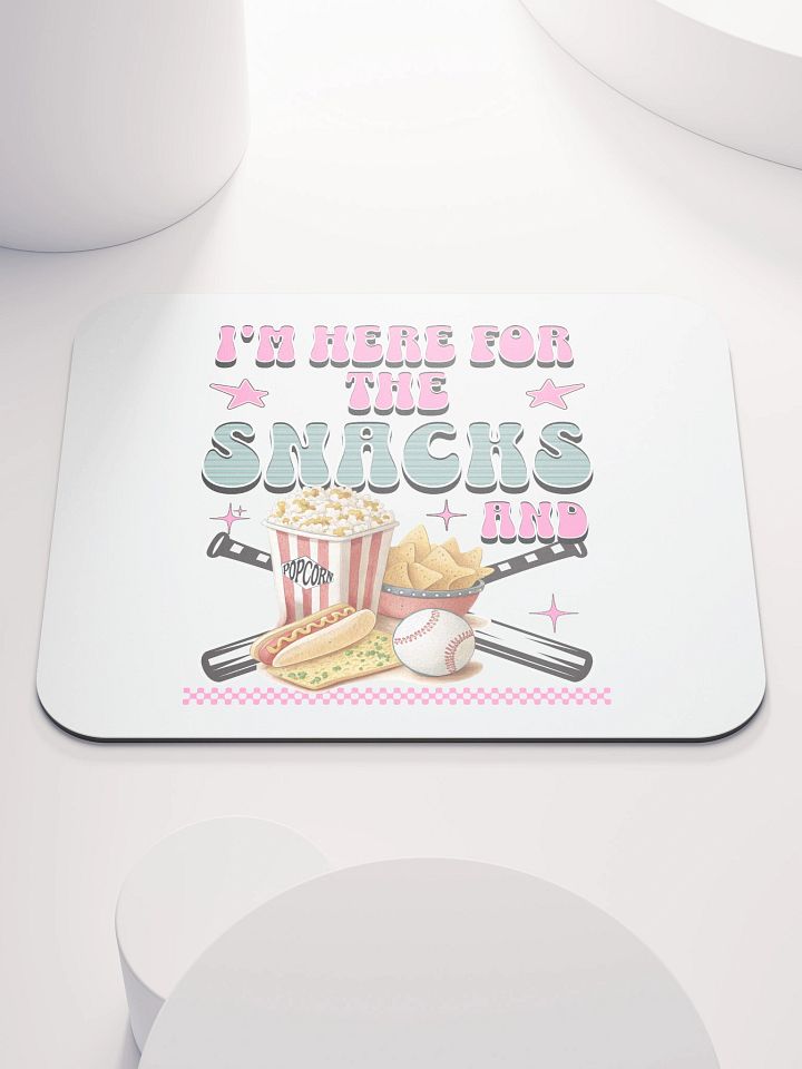 Im Here For The Snacks And Baseball Mouse Pad product image (2)