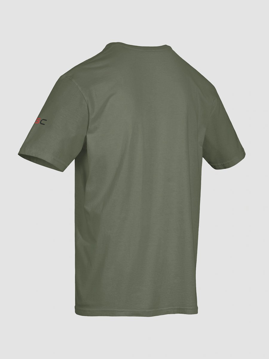 'You know the drill!' Printed Emblem Unisex T-Shirt (Military Green) product image (8)