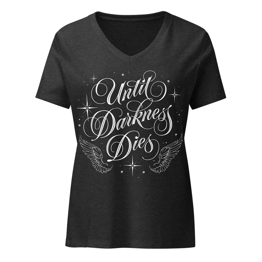 Until Darkness Dies (wings design) Bella+Canvas Women's Relaxed V-Neck T-Shirt product image (1)