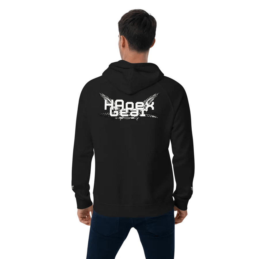Unisex Eco Raglan Hoodie - White HApex Gear White Logo product image (5)