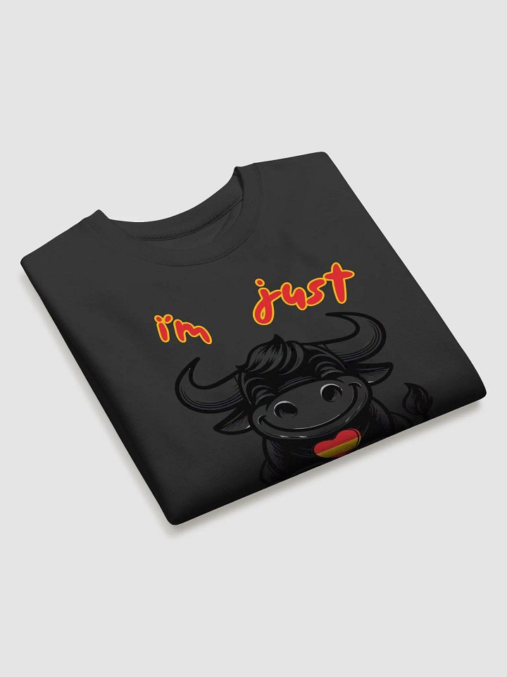 Happy Heart Cartoon Bull Sweatshirt product image (2)