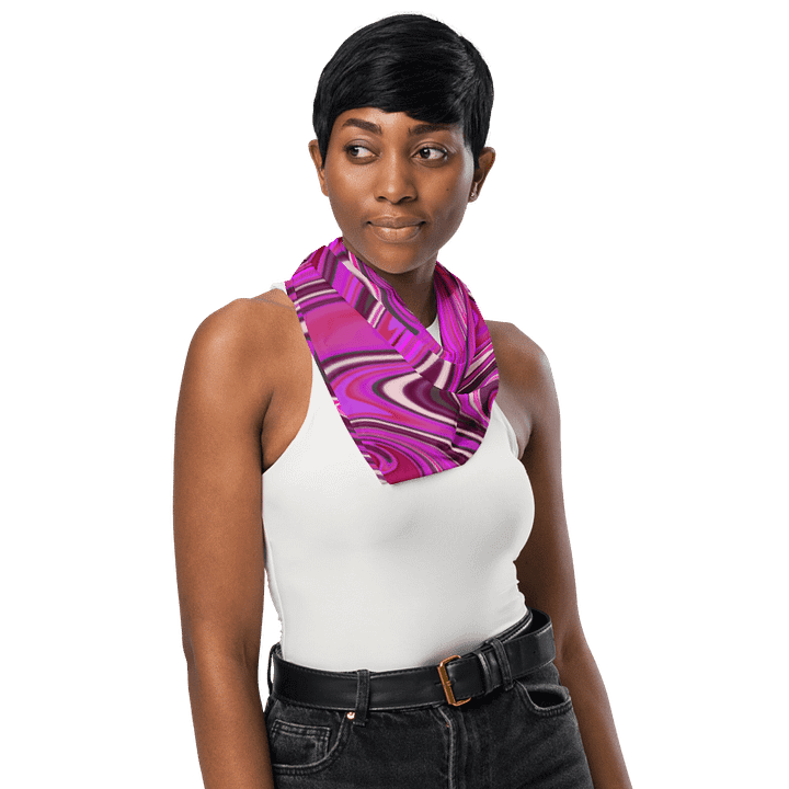 Bandana - Pink and Purple Digital Fluid Art product image (2)