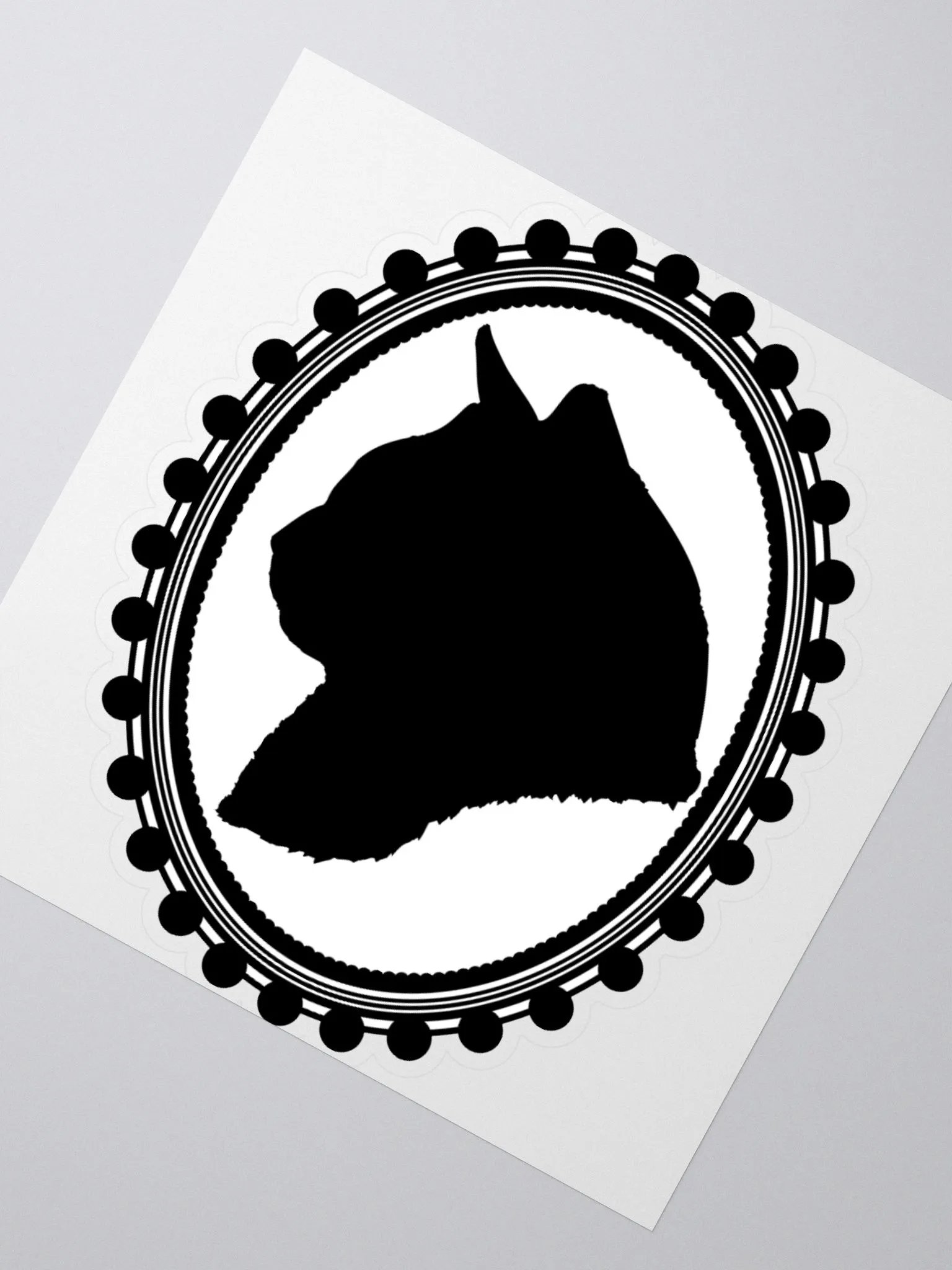 Cat Silhouette: To the Left Sticker product image (2)