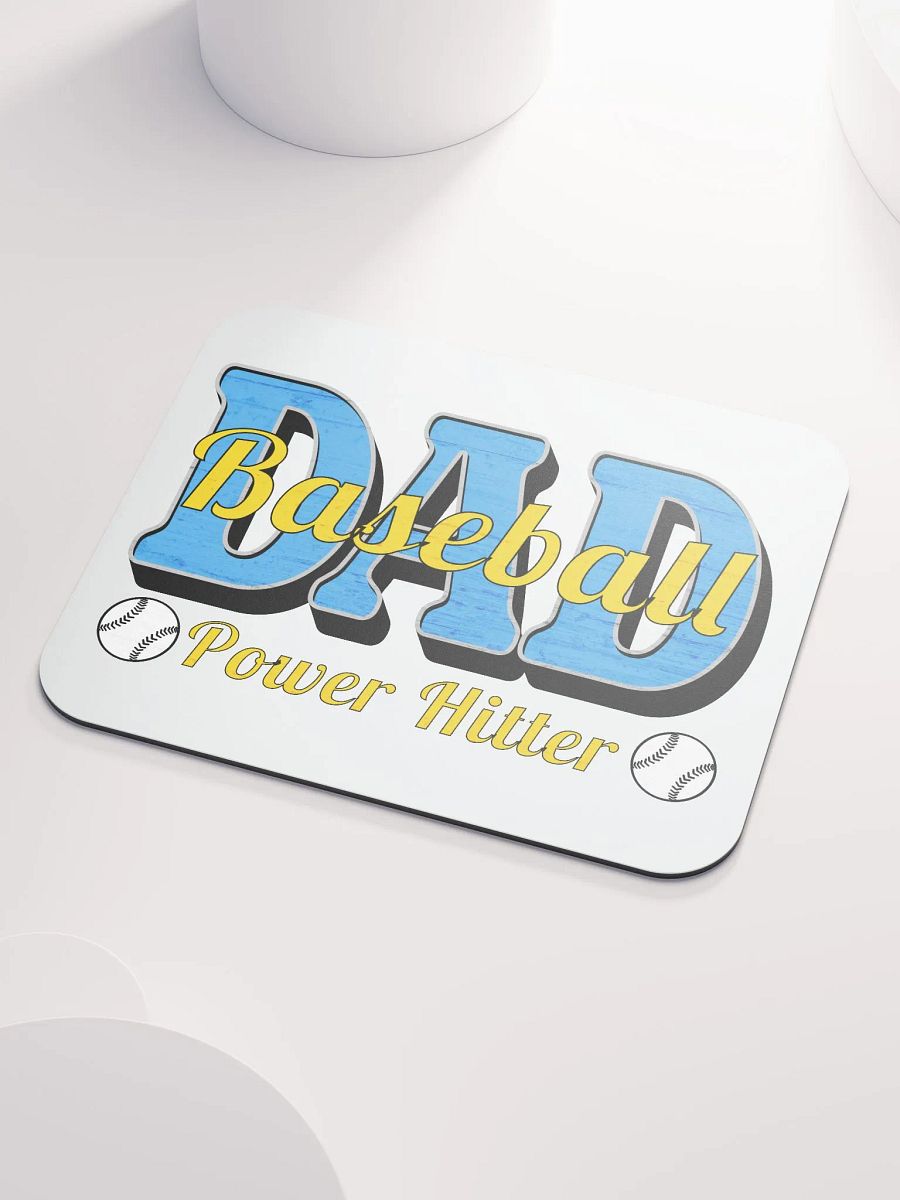 Dad Baseball Power Hitter Mouse Pad product image (3)