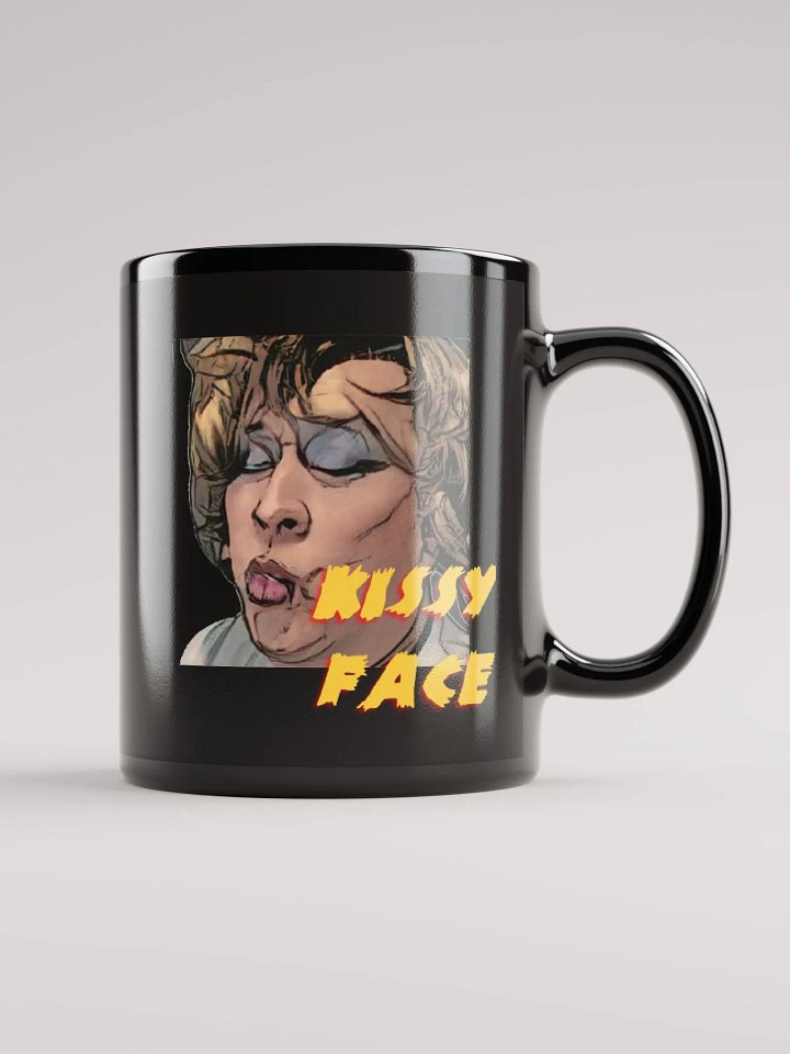 Kissy Face on a Black Mug product image (1)