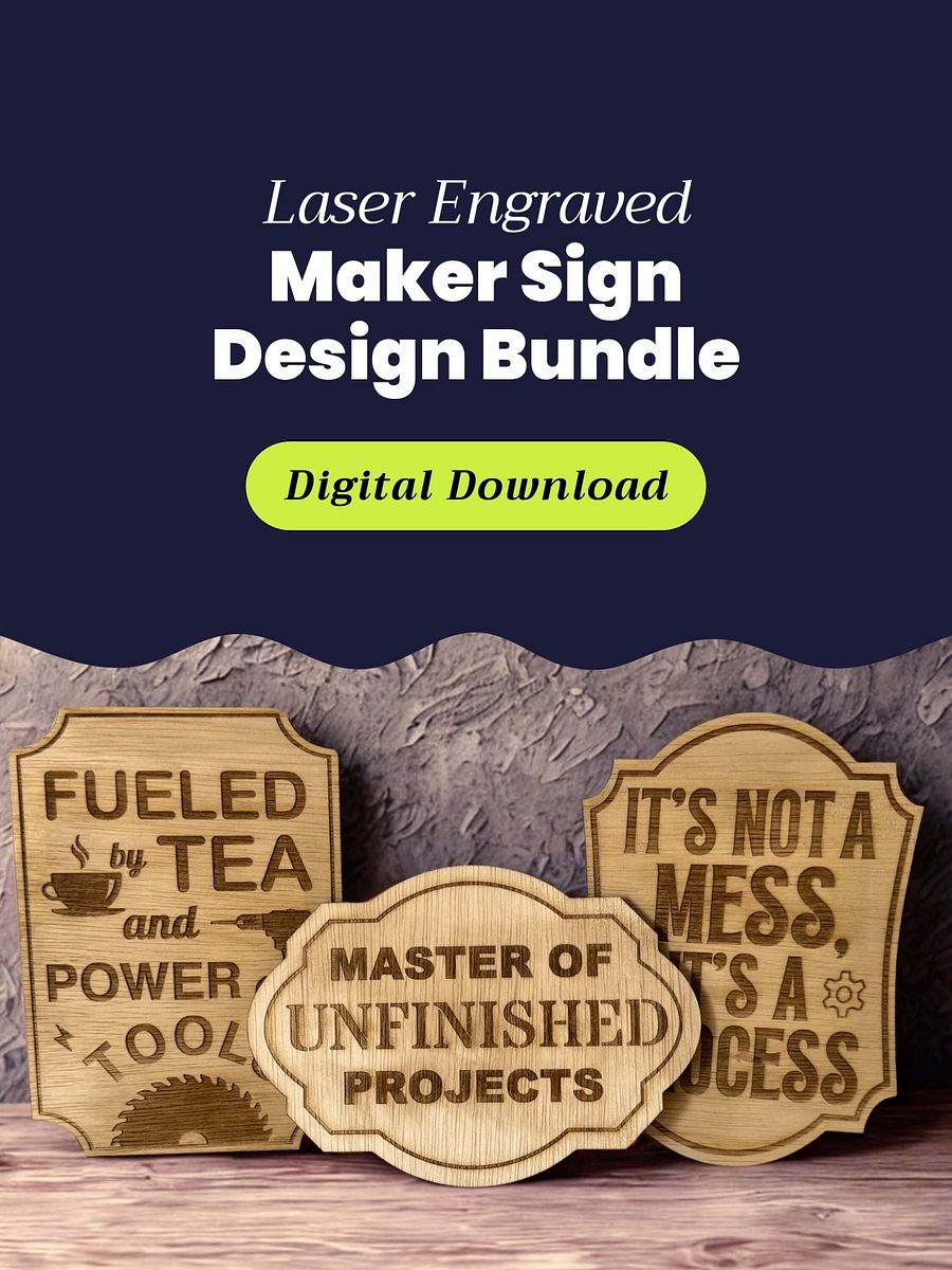 Maker Signs Bundle - Laser Ready Files product image (1)