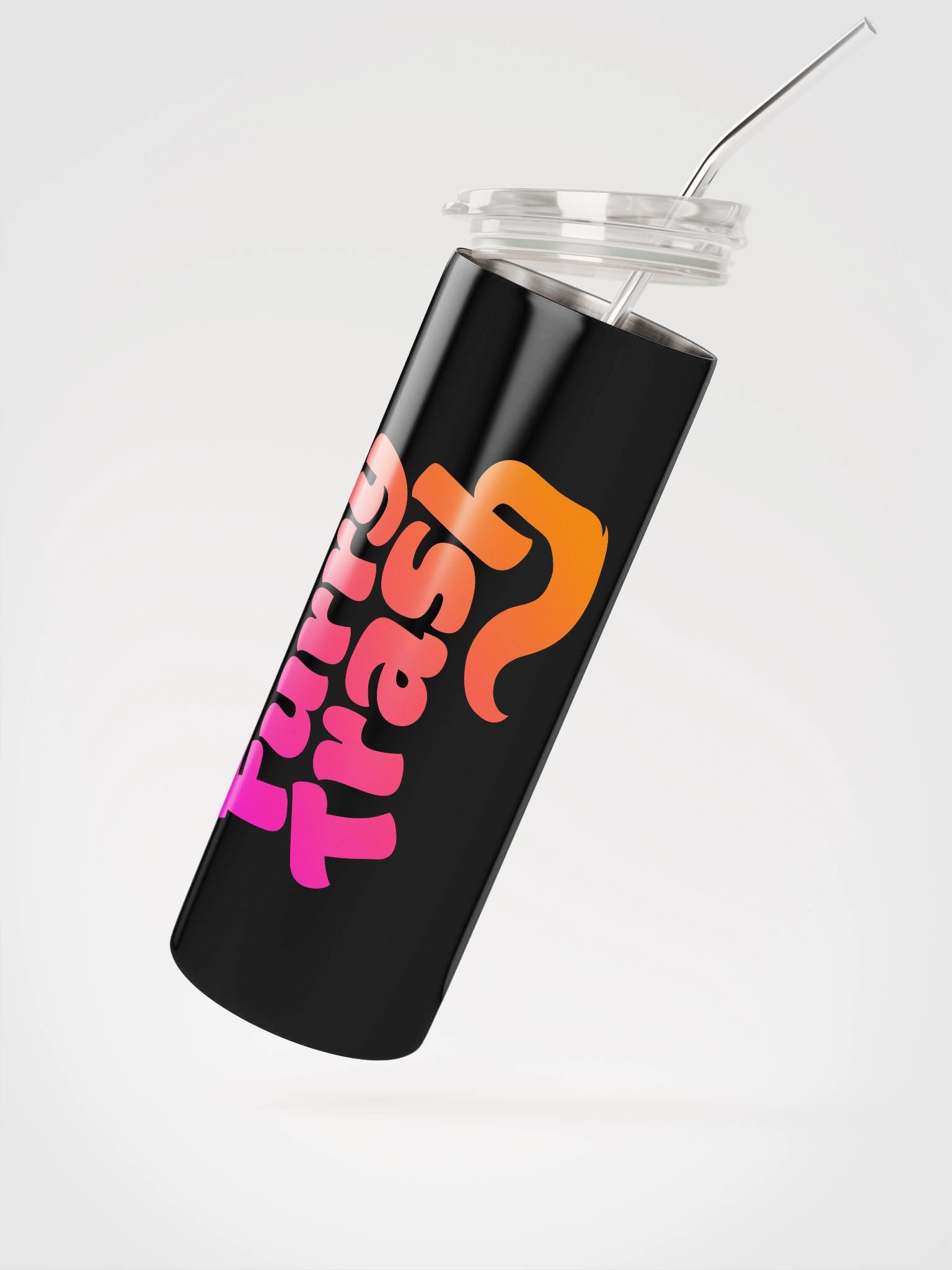 Furry Trash Tumbler – Bubble Logo (Sunrise Vertical) product image (4)