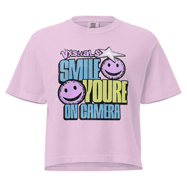 'Smile You're on Camera' Womens Cropped Tee product image (1)