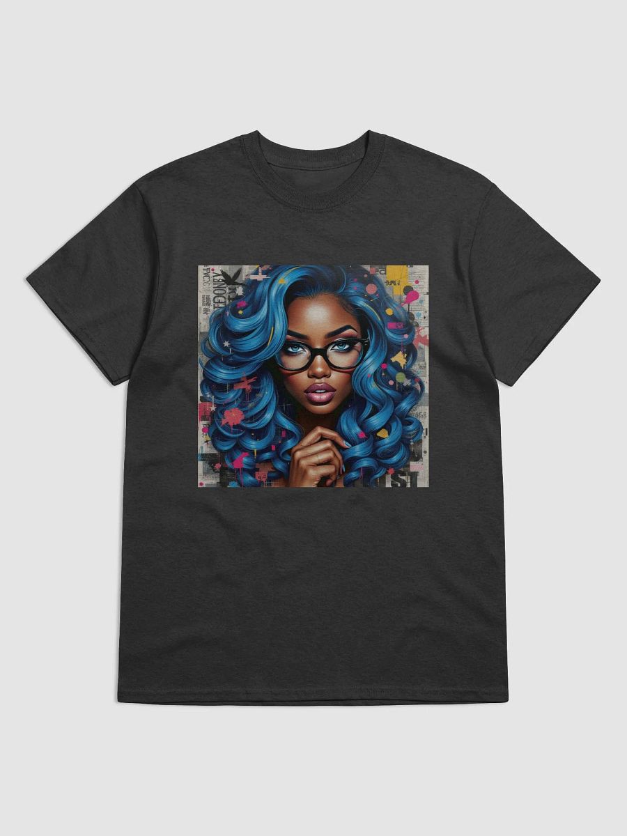 Vibrant Blue Hair Illustration T-Shirt product image (1)