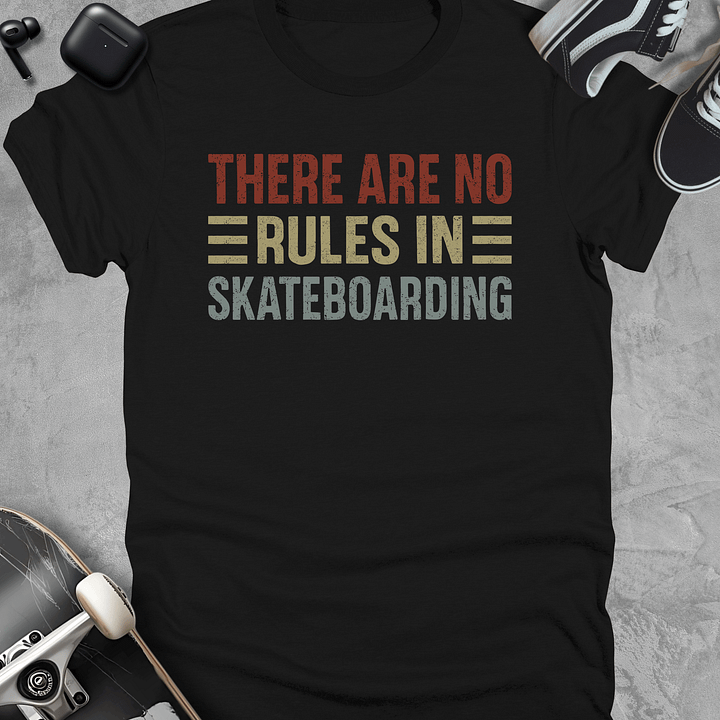 There are no rules, Skateboarding t-shirt, Unisex product image (1)