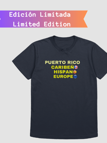 Camiseta manga corta negra - Puerto Rico Caribeño Hispano Europeo product image (1)