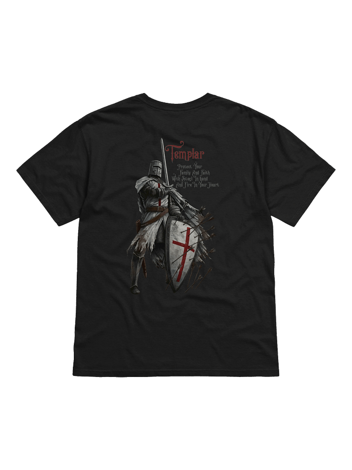 Templar Knight Tee - Shield the Weak, Strike the Wicked, product image (2)