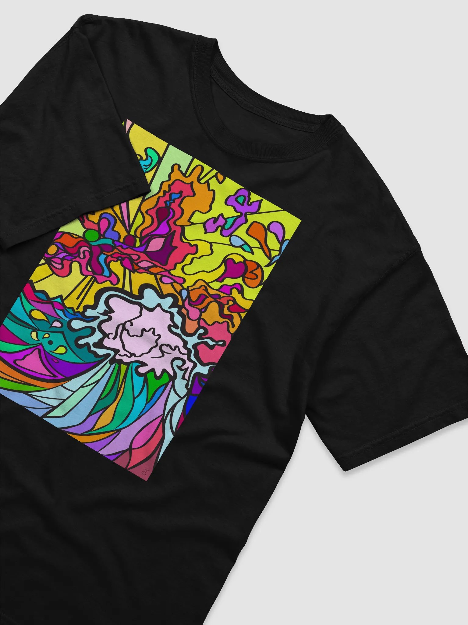 Vibrant Chaos Cotton Tee - Wave at Sunset product image (41)