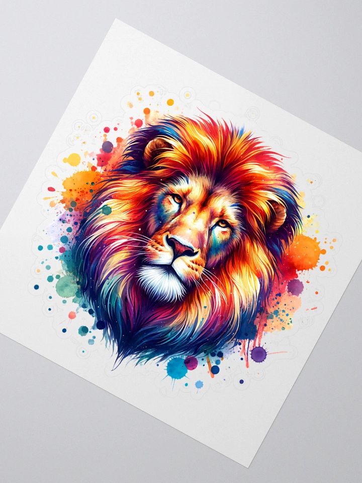 Watercolor Lion Kiss Cut Sticker product image (2)