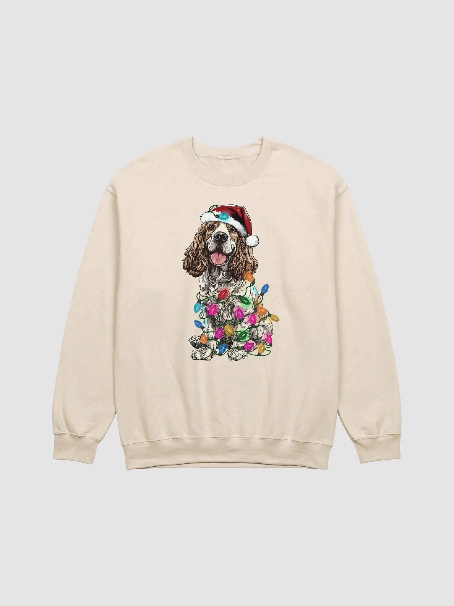 Funny Cocker Spaniel(Orange & White) Christmas Sweatshirt product image (22)